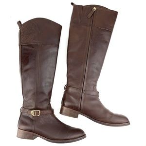 Tory Burch Sz 6.5 Brown Marlene Riding Boots